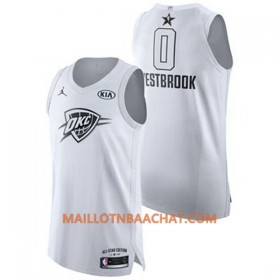 Maillot NBA Oklahoma City Thunder Russell Westbrook 0 2018 All-Star Jordan Brand Blanc Swingman - Homme